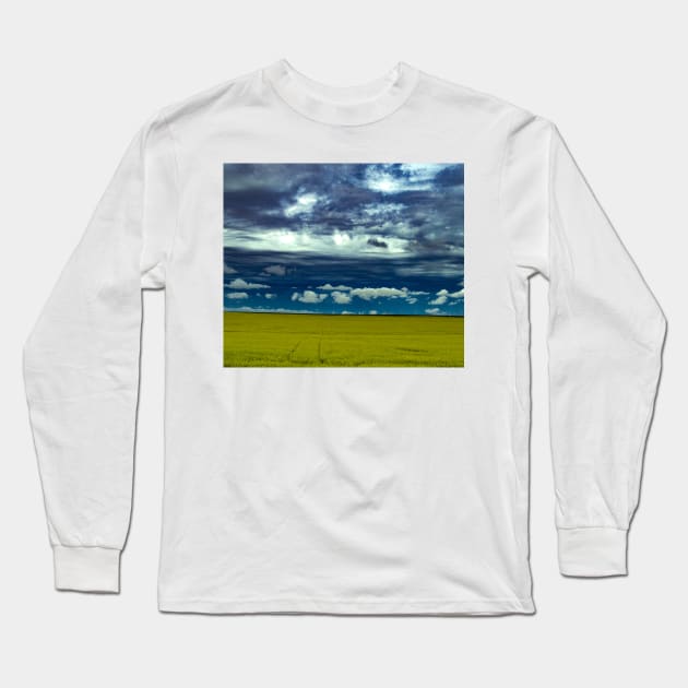 Canola Field Weather Long Sleeve T-Shirt by StevenElliot